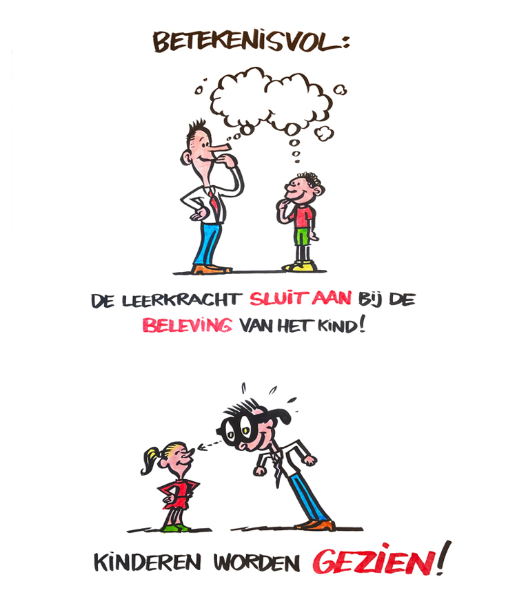 Tekening van visueel notulist over betekenis en gezien worden
